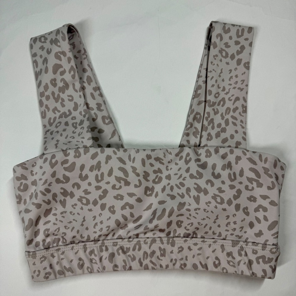 All Fenix Sports Bra XS Leopard Print Crop Top Activewear Longline Athleisure
